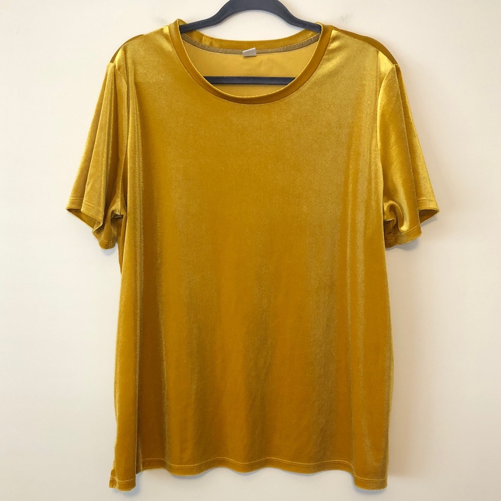 Old Navy Gold Velvet Top